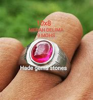 Batu Cincin Merah Siam Asli